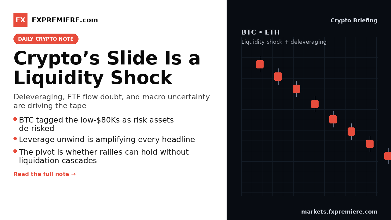 Bitcoin and Ethereum price charts showing downward trend and volatility