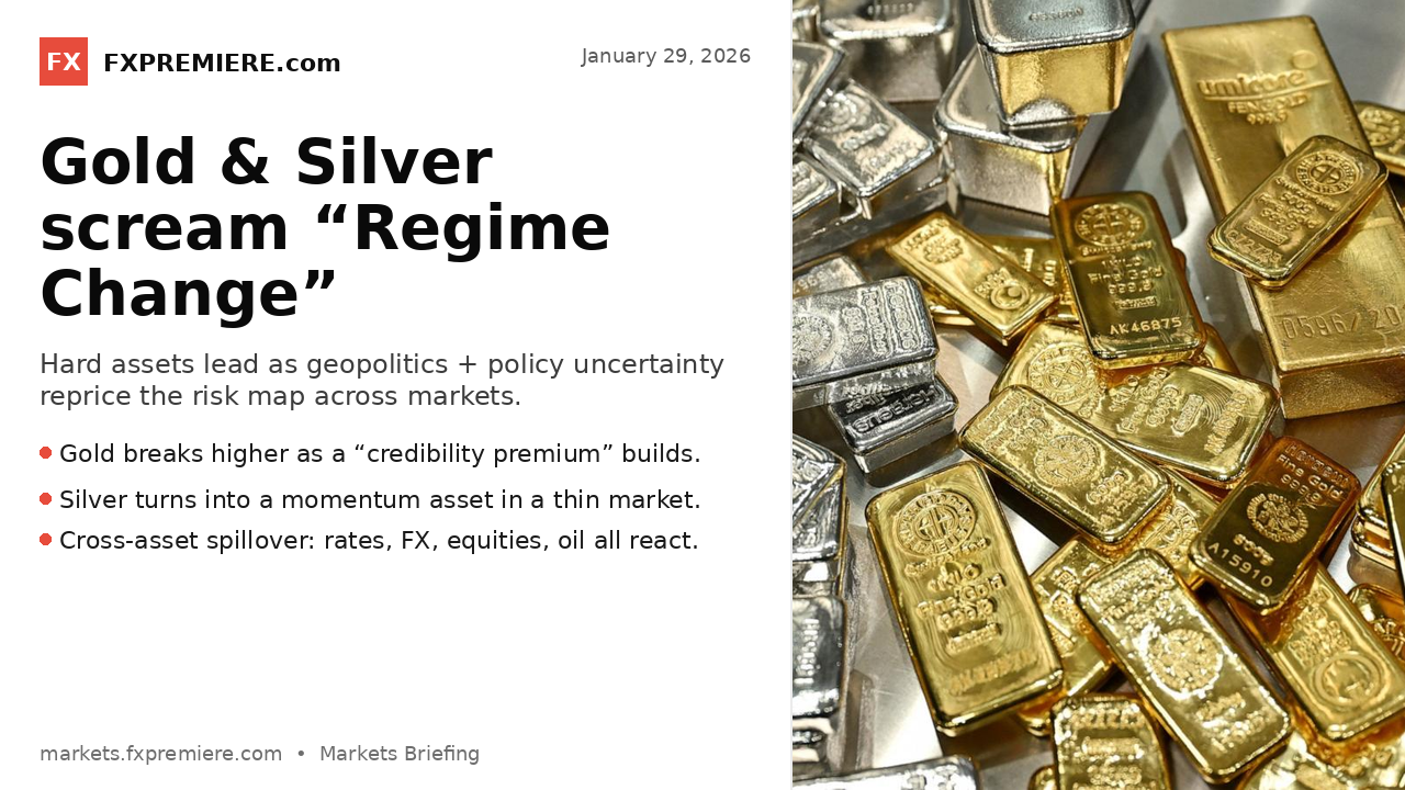 Gold bars and silver coins representing the hard asset bull market