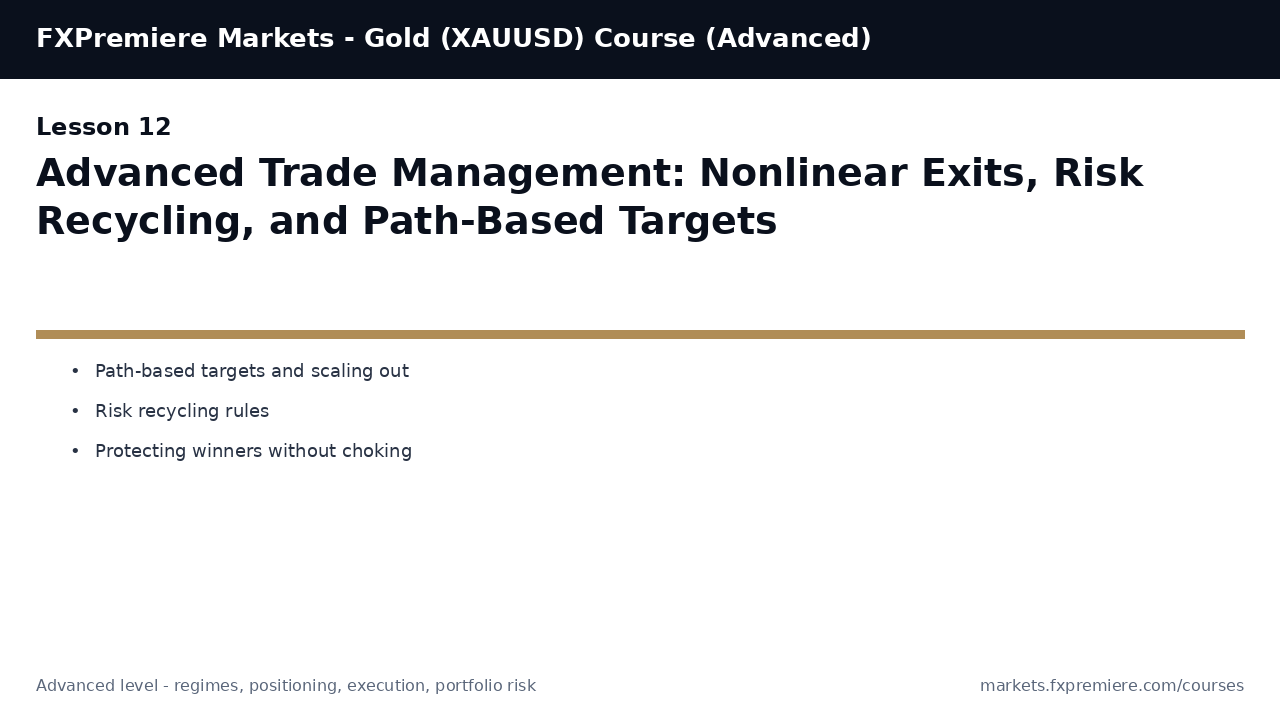 Advanced Trade Management: Nonlinear Exits, Risk Recycling, and Path-Based Targets