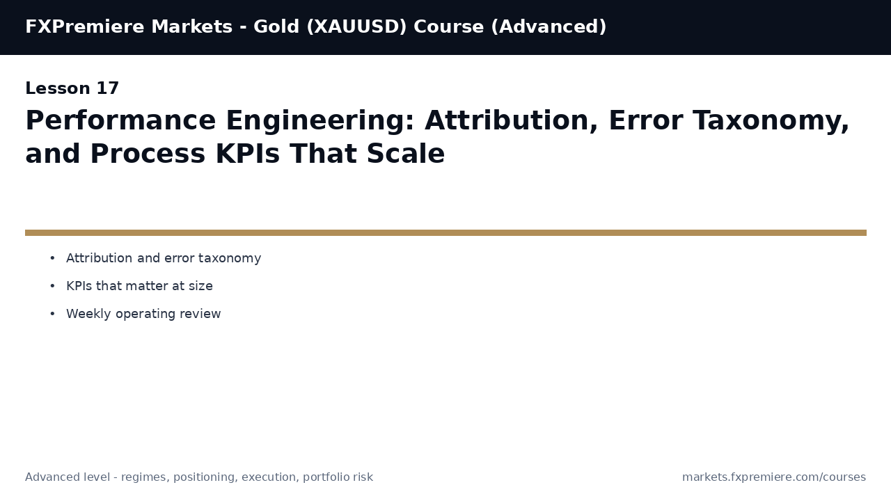 Performance Engineering: Attribution, Error Taxonomy, and Process KPIs That Scale