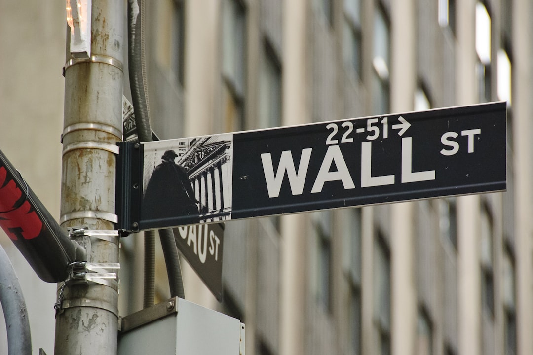Wall street street sign in new york city.
