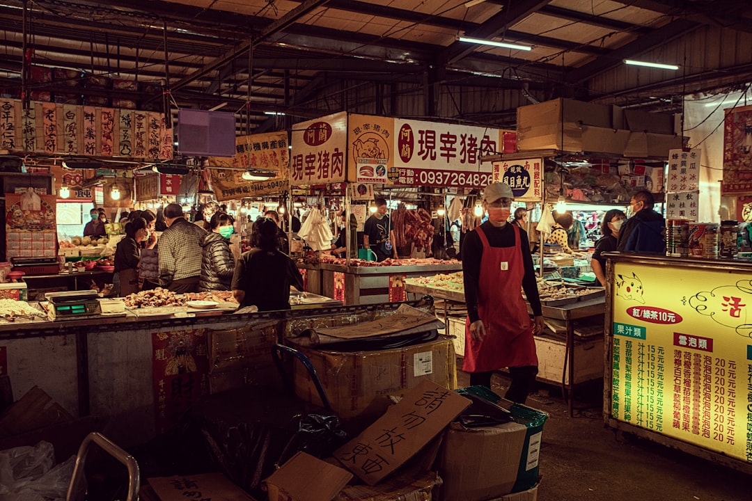 a market filled with lots of different types of food