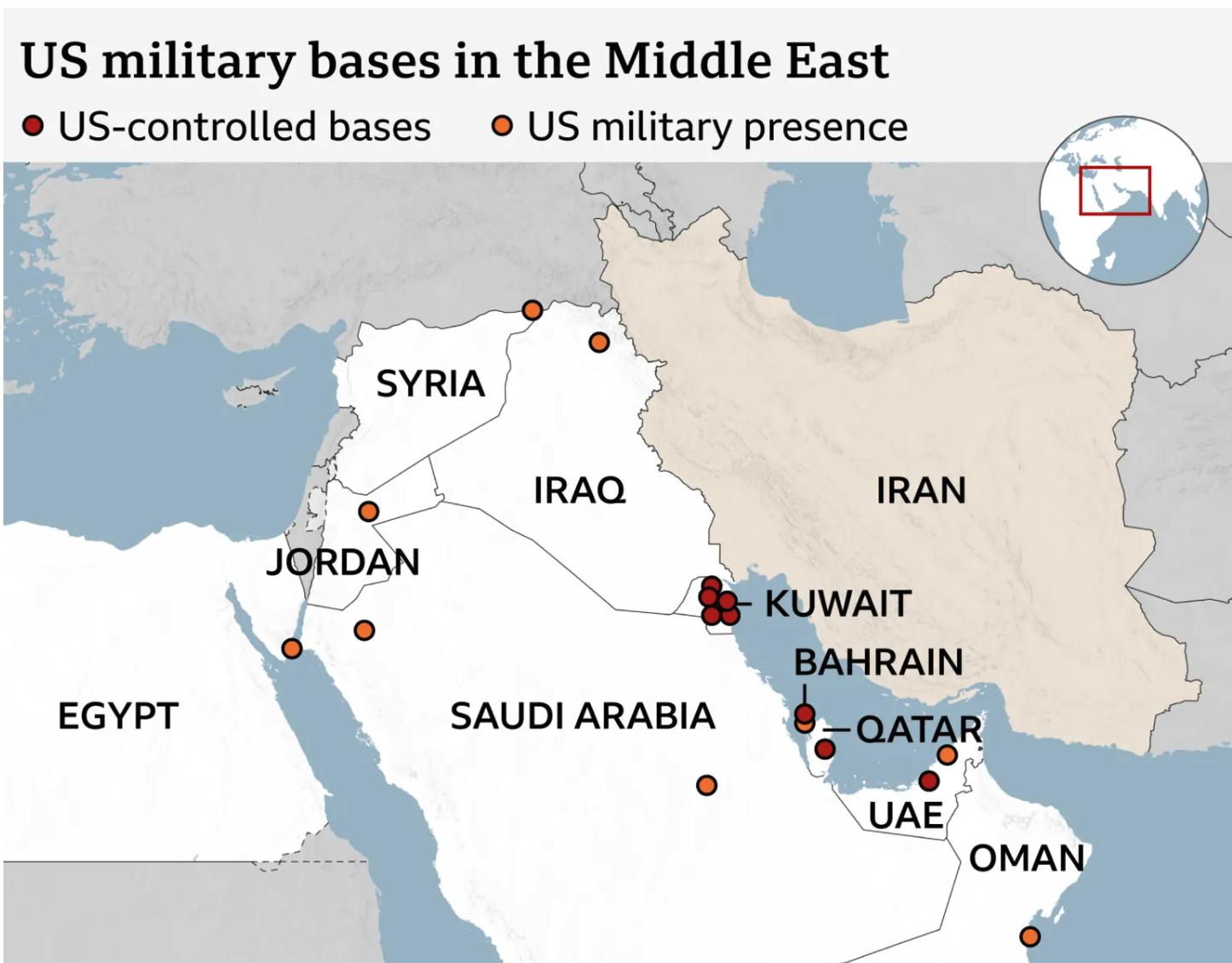 Map of the Middle East with focus on Israel and Iran, with missile trajectories indicating conflict