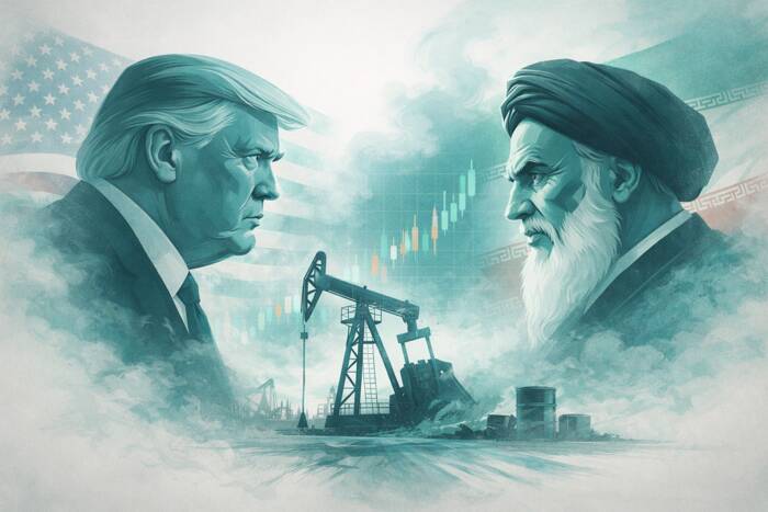 Map highlighting regions affected by Iran war escalation affecting global markets