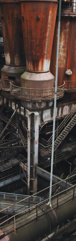 a close up of a factory