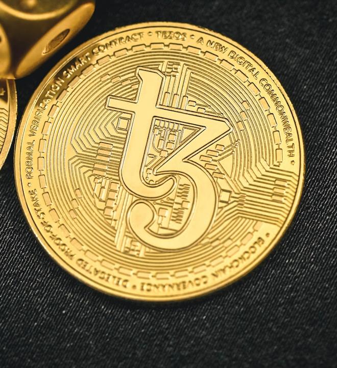 Tezos XTZ chart showing a downward trend amidst market volatility