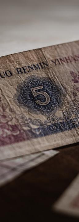 5 banknote on brown surface