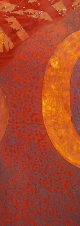 red and brown love print textile