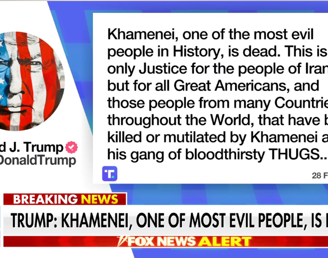 Khamenei dead, Trump says