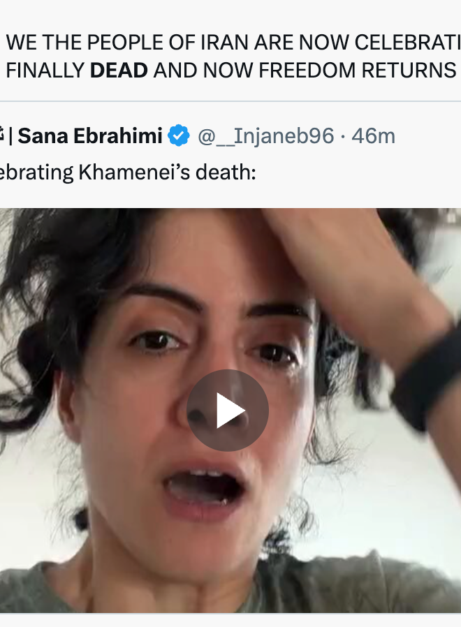 Videos show Iranians celebrating after reports of Supreme Leader Khamenei's death.